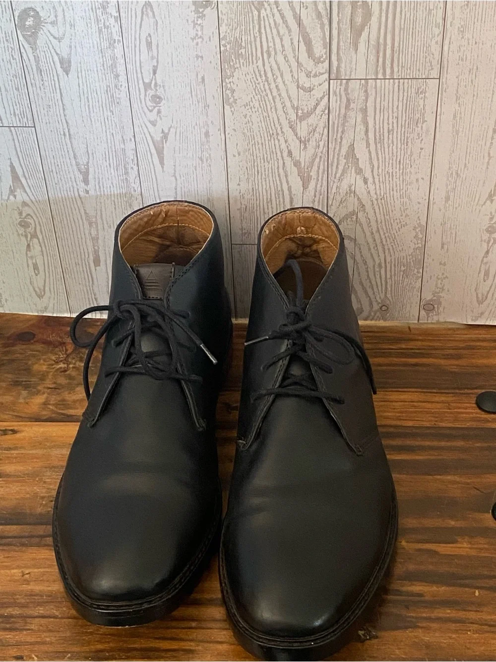 Aldo Black Leather Chukka Boots - Lace-Up Casual